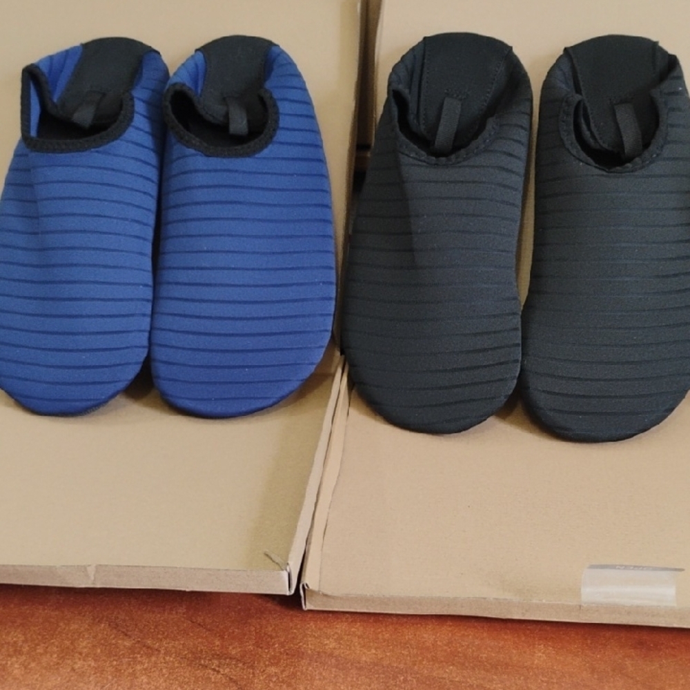 Striped Blue and Black Water Shoes